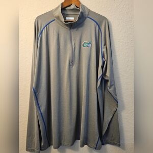 Columbia Florida Gators 1/4 Zip Pullover Mens XXL Grey Athletic NCAA Collegiate